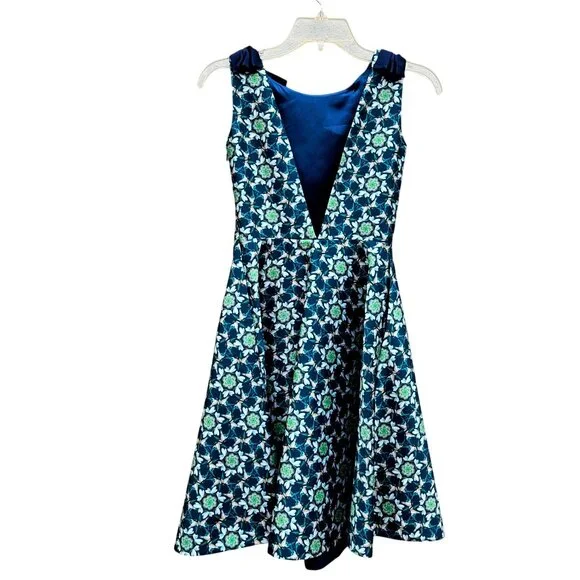 Ted Baker London Sainte Geo Bird Bow Fit & Flare Dress Size 0 - Picture 16 of 16